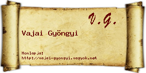 Vajai Gyöngyi névjegykártya