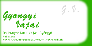 gyongyi vajai business card